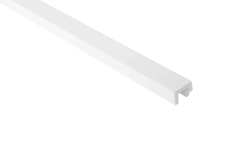 Zakončovací profil k dekoračným lamelám - biely ľavý L0301LT, 200 x 3,1 x 2 cm, Mardom Lamelli