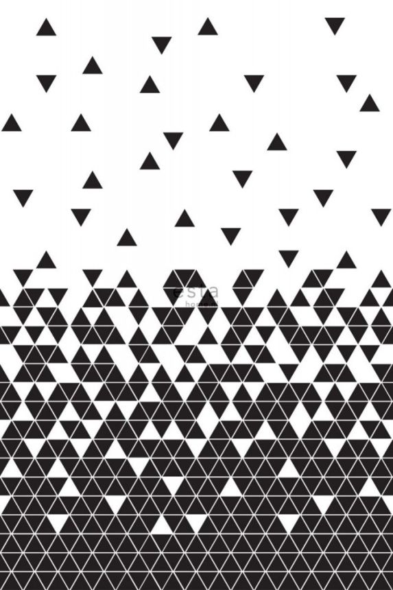 Vliesová fototapetu trojuholníky 158906, 1,86 x 2,79 m,  Black & White, Scandi cool, Esta