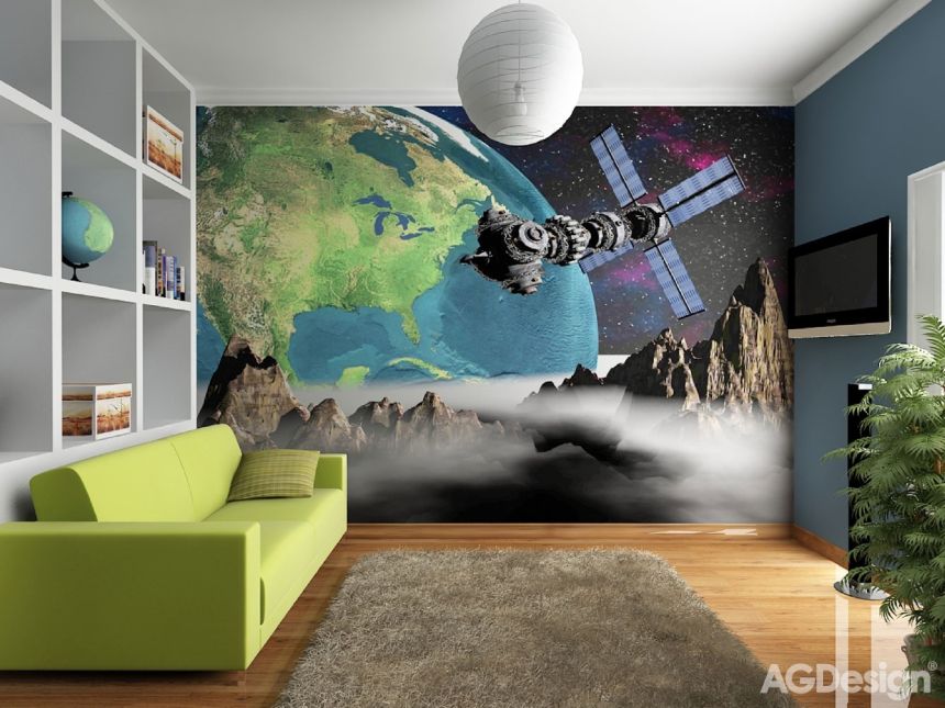 Fototapeta na zeď - FTS 0094, Pohled na Zemi z Vesmíru, 360 x 254 cm, AG Design