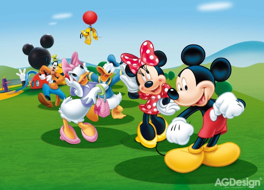 Dětská vliesová fototapeta na zeď - FTDN M 5212, Disney, Minnie a Mickey, 160 x 110 cm, AG Design