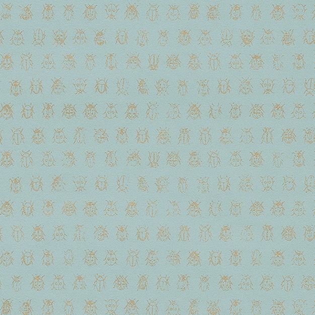Tyrkysová vliesová tapeta so zlatými chrobákmi 375031, Pip Studio 4, Eijffinger