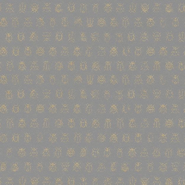 Sivá vliesová tapeta so zlatými chrobákmi 375037, Pip Studio 4, Eijffinger