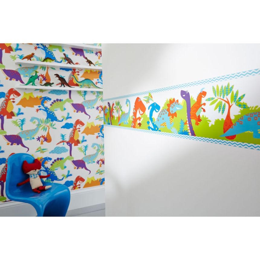 Výprodej - Dětská samolepící bordura 100183, Dinosauři , Kids Home 5, Graham Brown