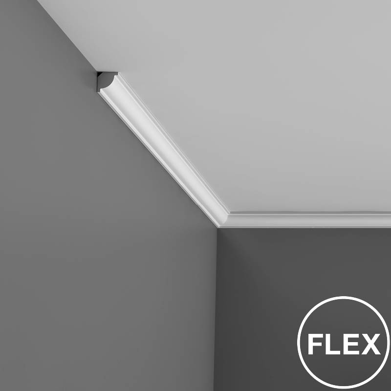 Stropná a podlahová lišta FLEX CX132F, Duropolymér, Orac Decor