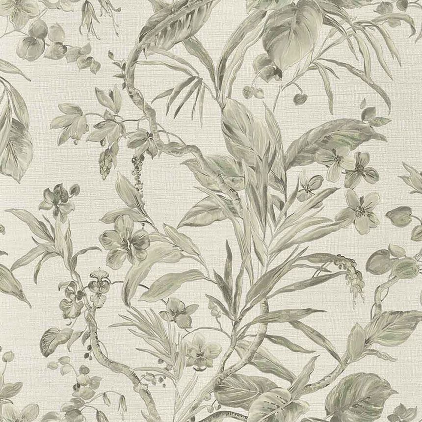 Kvety, orchidey, listy - Luxusná vliesová tapeta s vinylovým povrchom Z21839, Trussardi 5, Zambaiti Parati