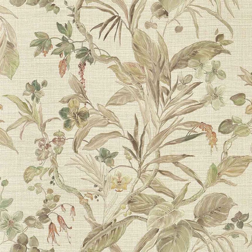 Kvety, orchidey, listy - Luxusná vliesová tapeta s vinylovým povrchom Z21837, Trussardi 5, Zambaiti Parati