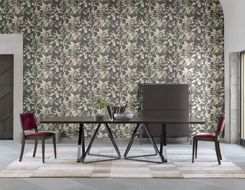 Luxusná vliesová tapeta s vinylovým povrchom Z21836, Kvety, orchidey, listy, Trussardi 5, Zambaiti Parati