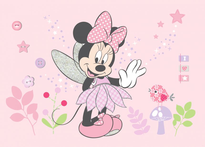 Dětská vliesová fototapeta na zeď - FTDN M 5268, Disney, Minnie Mouse, 160 x 110 cm, AG Design