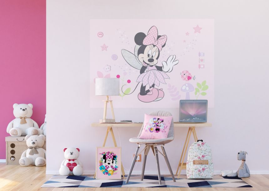 Dětská vliesová fototapeta na zeď - FTDN M 5268, Disney, Minnie Mouse, 160 x 110 cm, AG Design