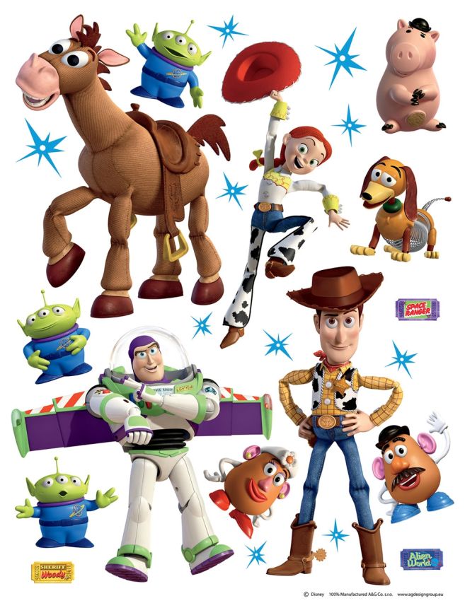 Detská samolepka na stenu DK 1771, Disney, Toy Story, AG Design