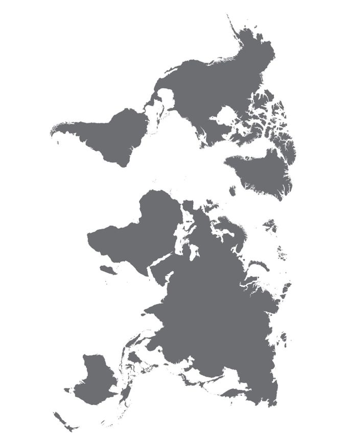 Samolepka / samolepiaca dekorácia na stenu F 1041, Strieborná mapa Sveta, AG Design