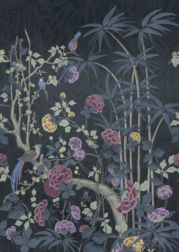 Vliesová obrazová tapeta Květiny, ptáci DAD23280, 200x280cm, Daimon, Decoprint