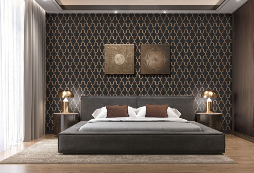 Luxusná vliesová geometrická tapeta WF121025, Wall Fabric, ID Design 