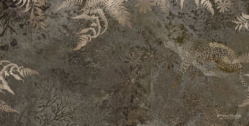 Luxusní vliesová obrazová tapeta s leopardem 300398 DG, 550x280cm, Riviera Maison 3, BN Walls