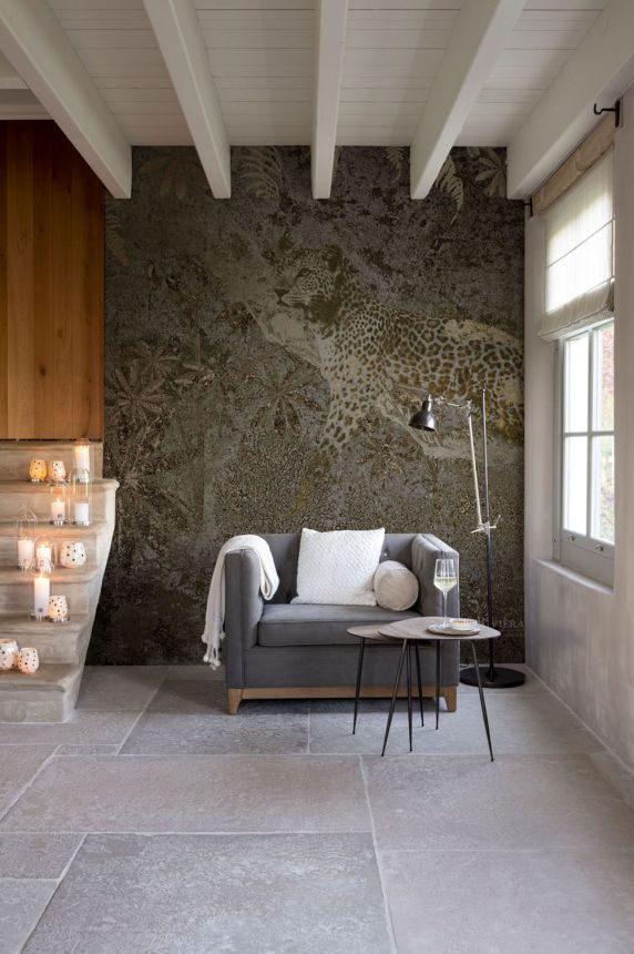 Luxusní vliesová obrazová tapeta s leopardem 300398 DG, 550x280cm, Riviera Maison 3, BN Walls