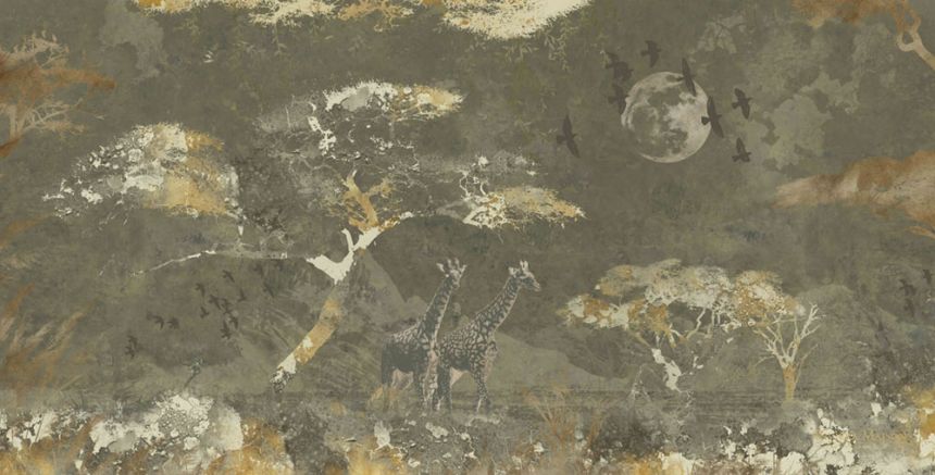 Luxusní vliesová obrazová tapeta -savana, žirafy 300406 DG, 550x280cm, Riviera Maison 3, BN Walls 