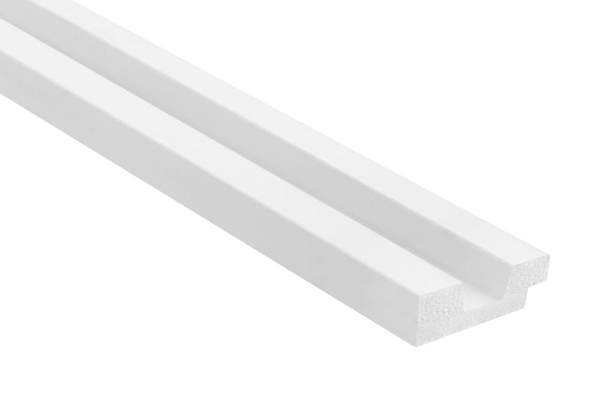 Zakončovací profil k dekoračným lamelám - biely ľavý L0101LT, 200 x 3,6 x 1,2 cm, Mardom Lamelli