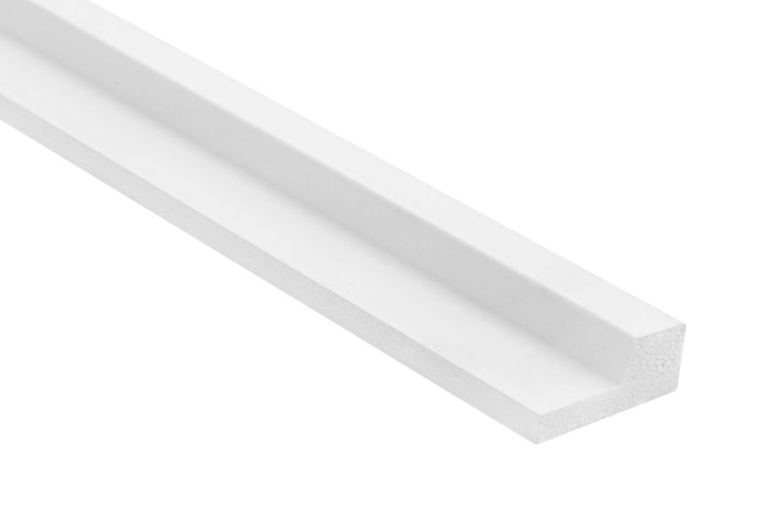 Zakončovací profil k dekoračným lamelám - biely pravý L0101RT, 200 x 2,3 x 1,2 cm, Mardom Lamelli