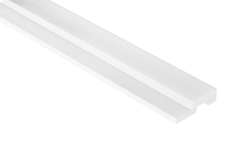 Zakončovací profil k dekoračným lamelám - biely pravý L0201R, 270 x 3,9 x 1,2 cm, Mardom Lamelli