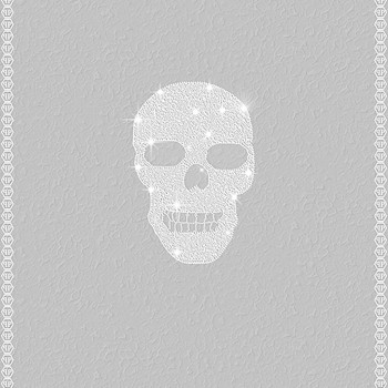 Sivá vliesová fototapeta lebka s kryštálmi Z80079 Philipp Plein, Zambaiti Parati
