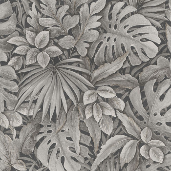 Luxusná hnedá vliesová tapeta s listami 33305, Botanica, Marburg