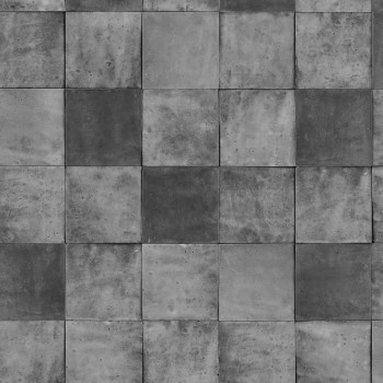 Sivá geometrická umývateľná tapeta 45726 Zellige, Marburg