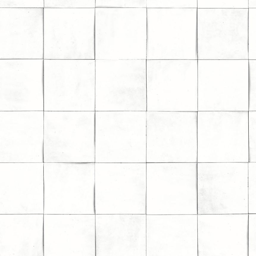 Biela geometrická umývateľná tapeta 45727 Zellige, Marburg