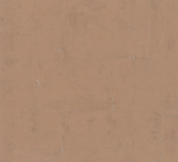 Oranžová vliesová tapeta, geometrický vzor 33728, Papis Loveday, Marburg