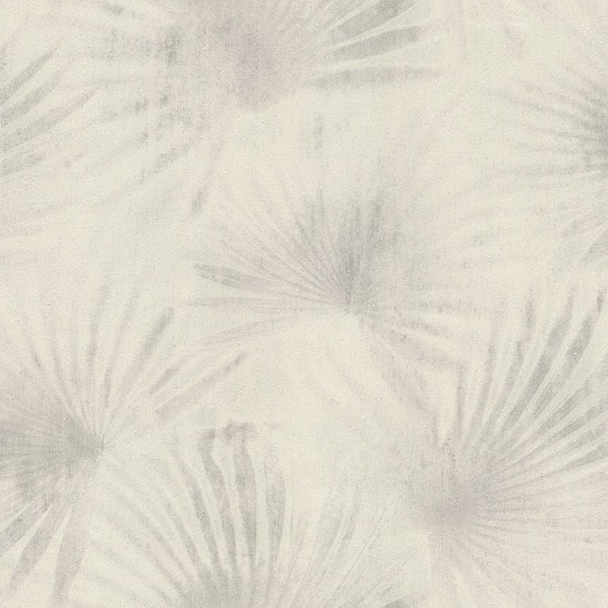 Luxusná bielo-sivá vliesová tapeta, palmové listy 72912, Zen, Emiliana Parati 