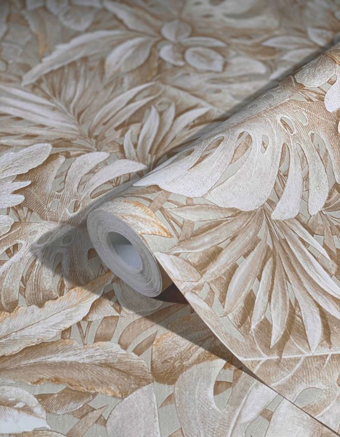 Luxusná béžová vliesová tapeta s listami 33307, Botanica, Marburg