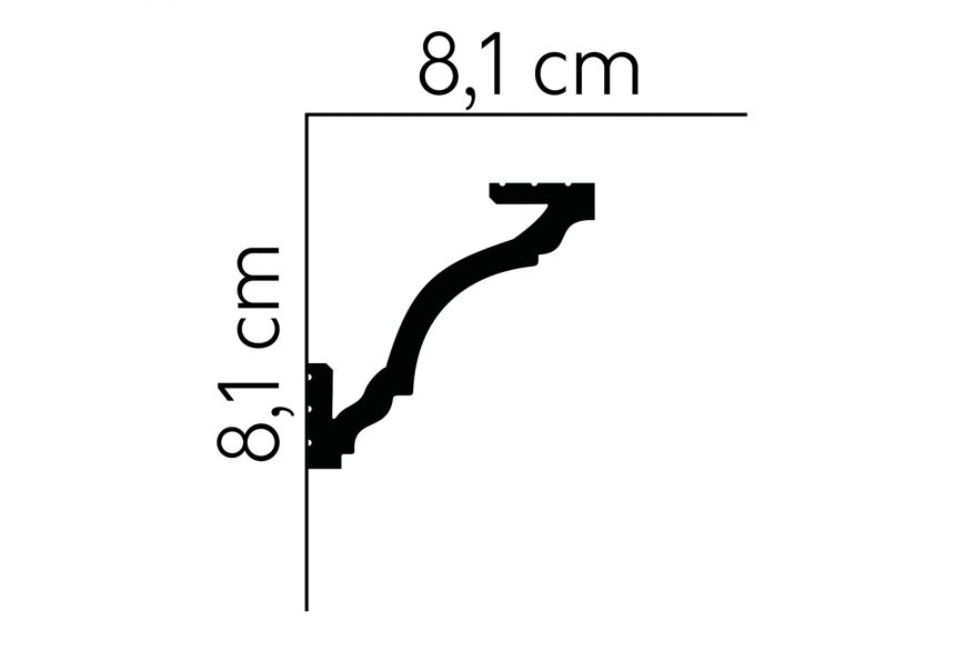 Stropná lišta Profoam MD213, 200 x 8,1 x 8,1 cm, Mardom