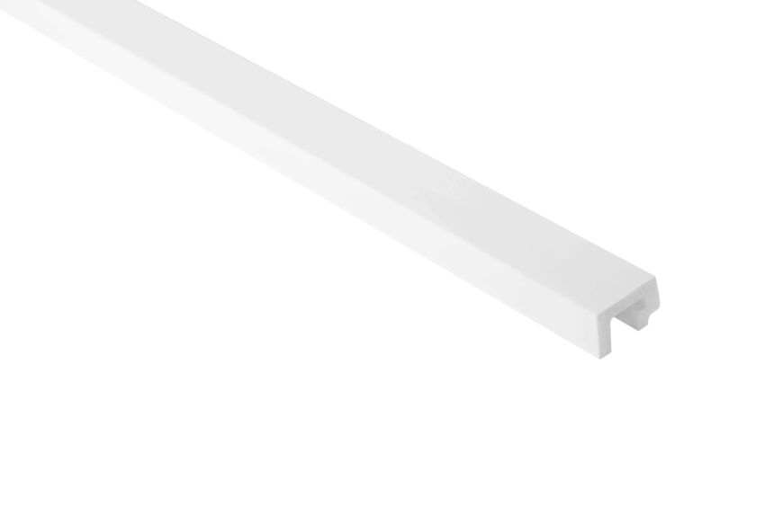 Zakončovací profil k dekoračným lamelám - biely ľavý L0301L, 270 x 3,1 x 2 cm, Mardom Lamelli