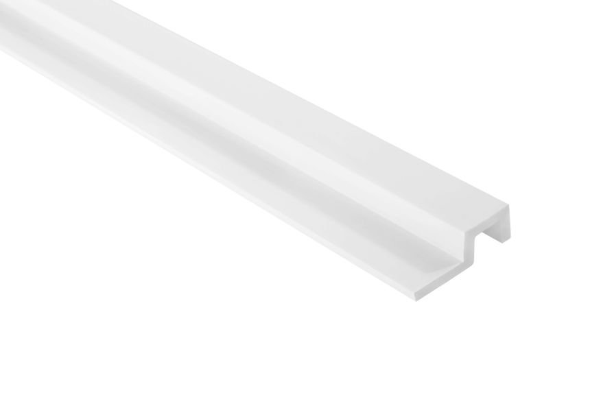 Zakončovací profil k dekoračným lamelám - biely pravý L0301R, 270 x 5,6 x 2 cm, Mardom Lamelli