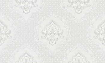 Luxusná bielo-strieborná zámocká tapeta na stenu, GF62042, Gianfranco Ferre´Home N.3, Emiliana Parati