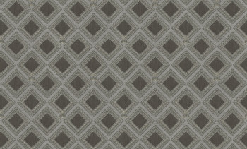 Luxusná hnedo-strieborná geometrická tapeta na stenu, GF62061, Gianfranco Ferre´Home N.3, Emiliana Parati