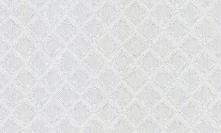 Luxusná bielo-strieborná geometrická tapeta na stenu, GF62063, Gianfranco Ferre´Home N.3, Emiliana Parati