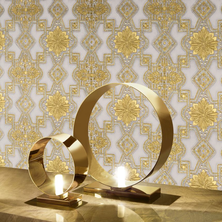 Luxusná zlato-krémová vliesová tapeta s ornamentmi, 86006, Valentin Yudashkin 5, Emiliana Parati