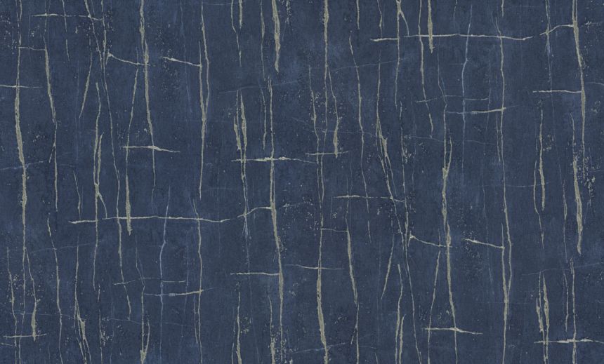 Luxusná modro-zlatá vliesová tapeta, imitácia popraskanej omietky, 86048, Valentin Yudashkin 5, Emiliana Parati