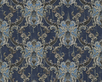 Luxusná modro-zlatá vliesová tapeta, zámocké ornamenty, 86065, Valentin Yudashkin 5, Emiliana Parati