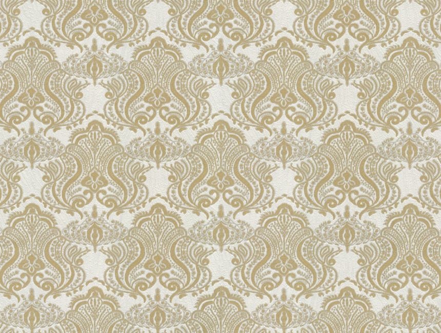 Luxusná bielo-zlatá vliesová tapeta, zámocký ornamentálny vzor, 86075, Valentin Yudashkin 5, Emiliana Parati