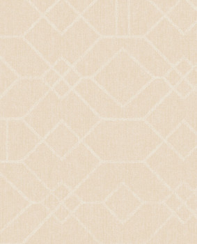 Krémová vliesová tapeta s geometrickým vzorem, 324010, Embrace, Eijffinger