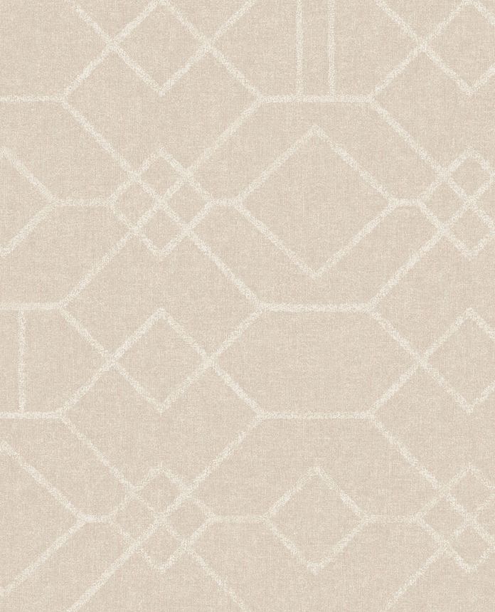 Sivo-béžová geometrická vliesová tapeta, 324011, Embrace, Eijffinger