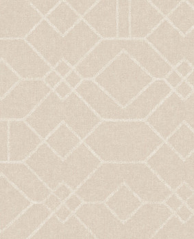 Sivo-béžová geometrická vliesová tapeta, 324011, Embrace, Eijffinger