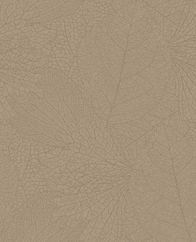 Sivo-béžová vliesová tapeta s metalickými listami, 324041, Embrace, Eijffinger