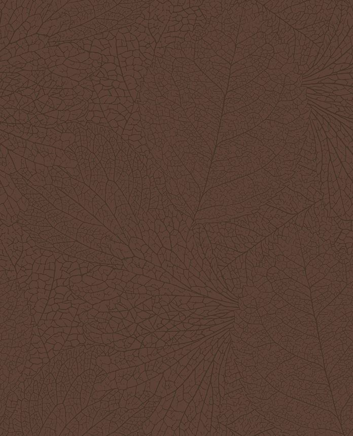 Hnedá vliesová tapeta s metalickými listami, 324042, Embrace, Eijffinger