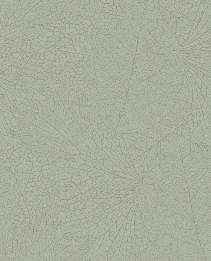 Zelená vliesová tapeta, metalické listy, 324043, Embrace, Eijffinger