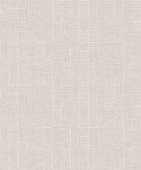 Sivo-béžová geometrická vliesová tapeta, ILA401, Aquila, Khroma by Masureel