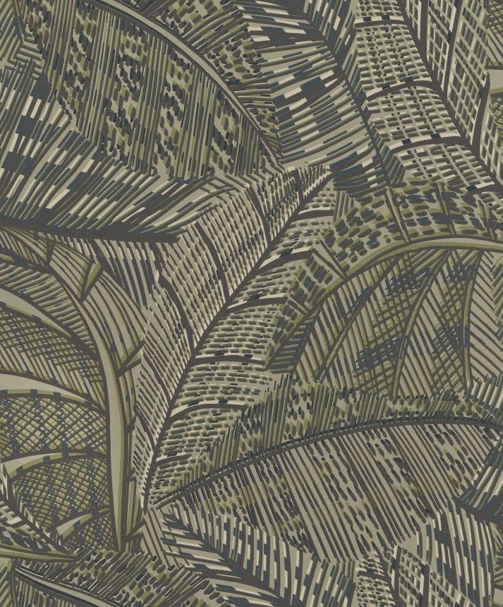 Luxusná zelená vliesová tapeta s listami, 221313, Botanical, BN Walls