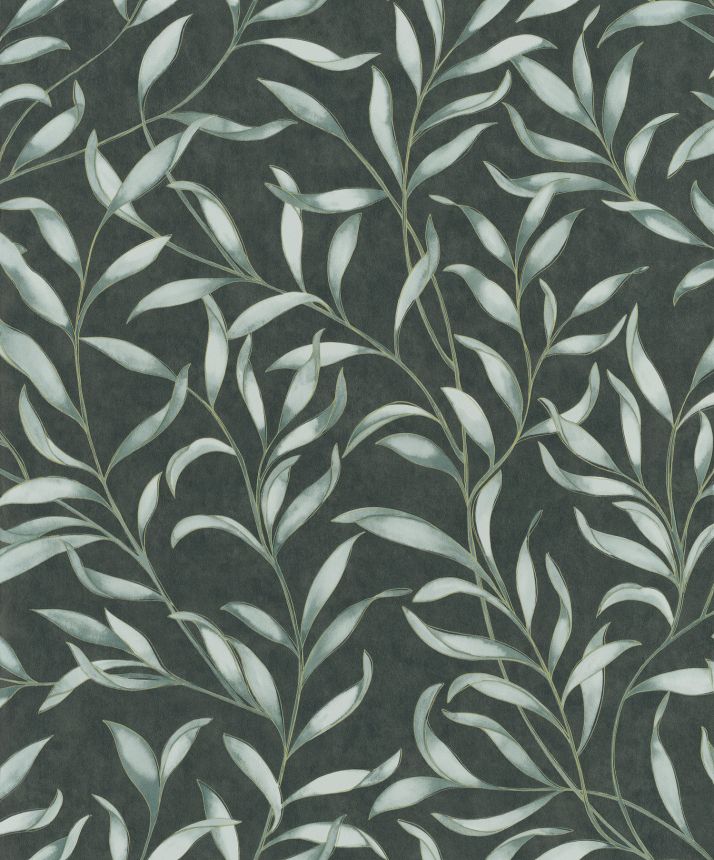 Zelená vliesová tapeta s vetvičkami, listy, 221321, Botanical, BN Walls