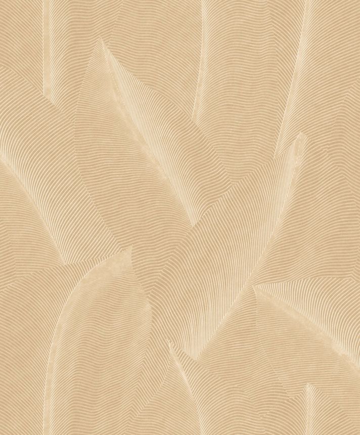 Béžová vliesová tapeta s listami, AL26220, Allure, Decoprint